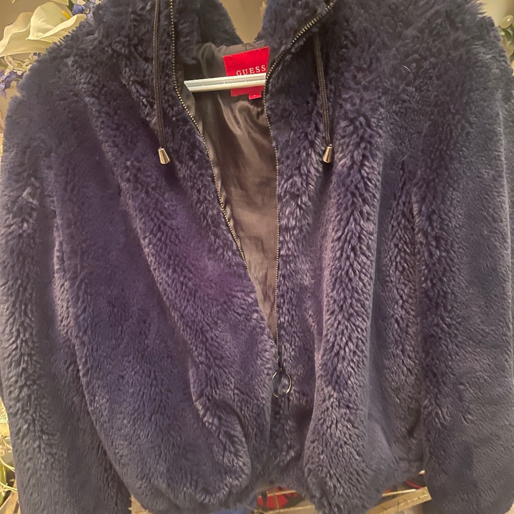 Guess fur bomber jacket